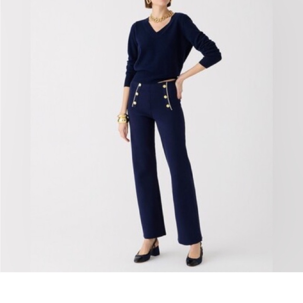 NWOT J. Crew Delaney full-length sailor sweater pants size small